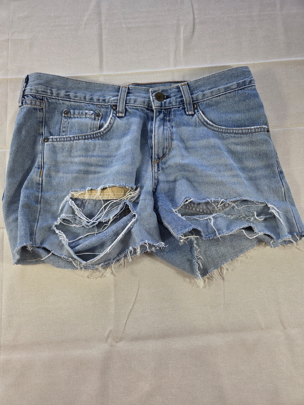 Rag & Bone Rye Distressed Cutoff Denim Shorts Size 25